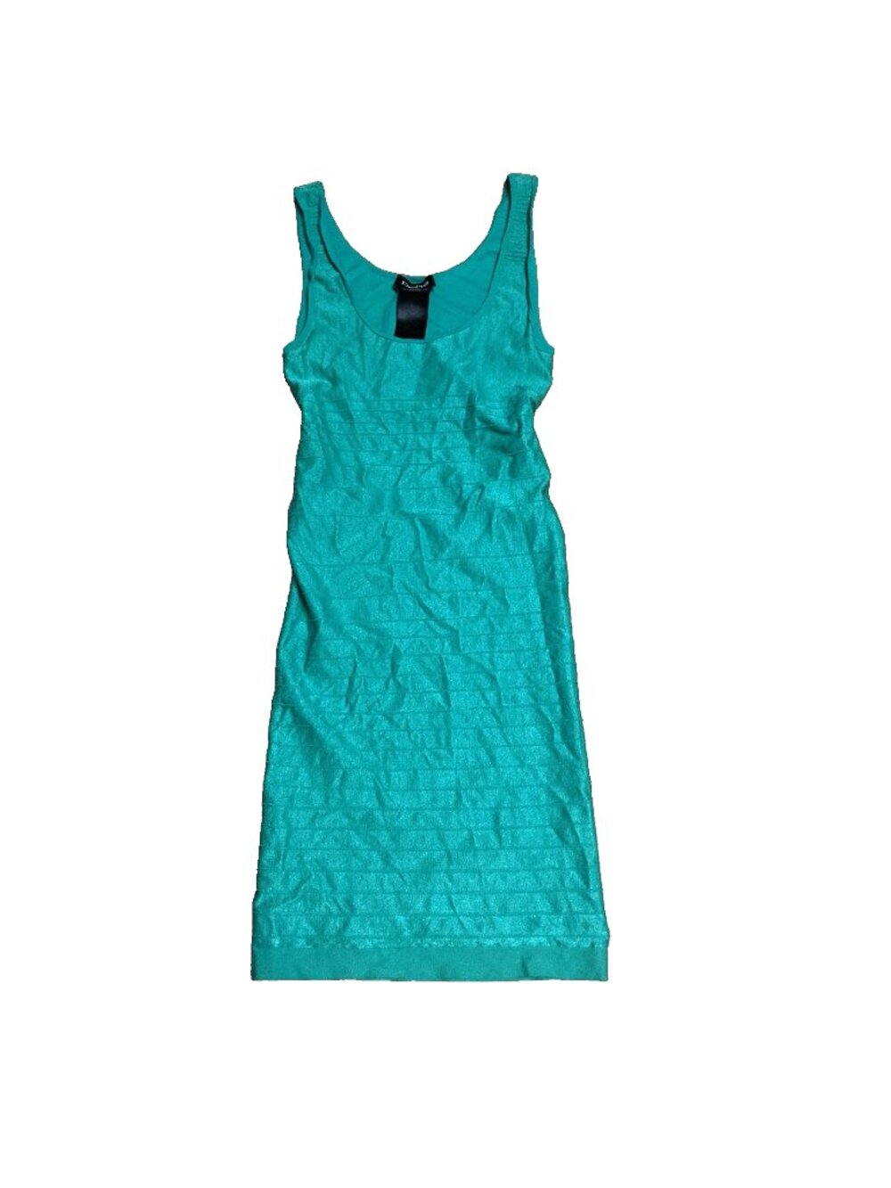 Bebe Bodycon Dress Green Women's Size M/L Stretchy Y2K Sleeveless Dress